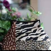 Animal Print and Leather Handbag