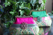 Pink, Green, and Black Handbag